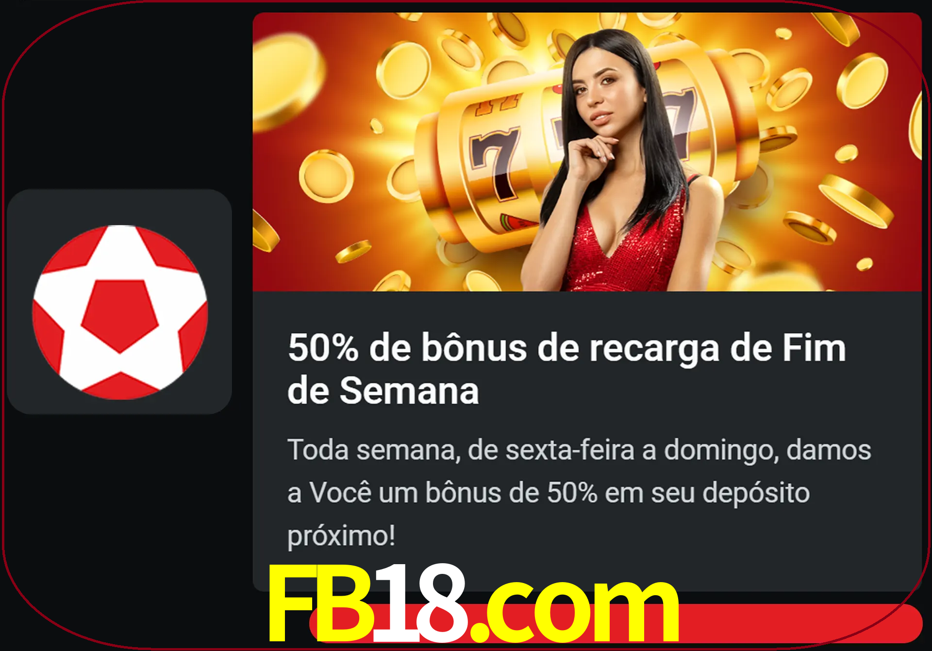 Volte a cada semana para receber novos bônus em dinheiro.